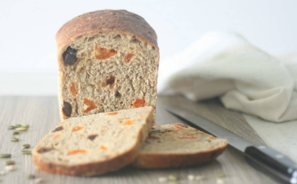 spiced apricot date and seed bread