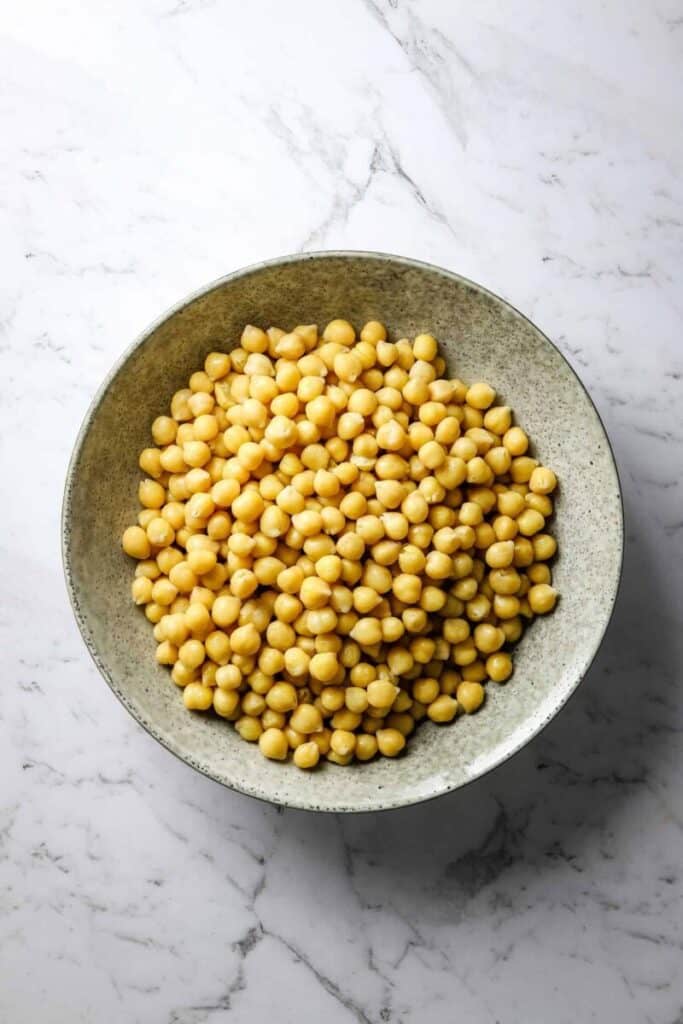 cooked chickpeas in a bowl