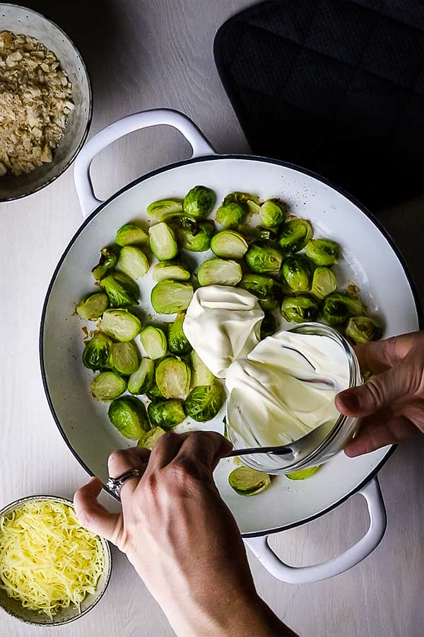 roasted brussels sprouts with cream