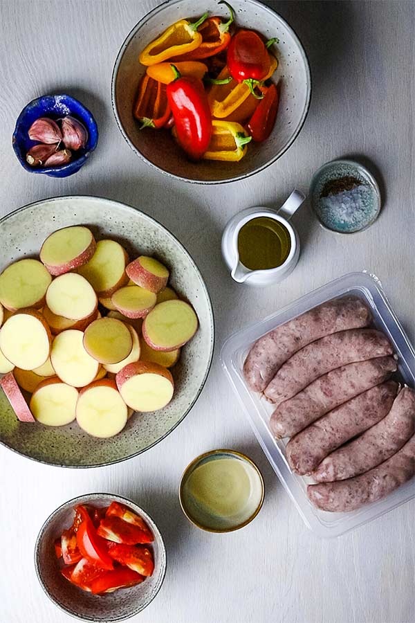 ingredients for sausage bake