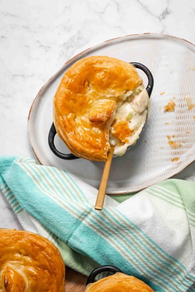 pot pies with pastry