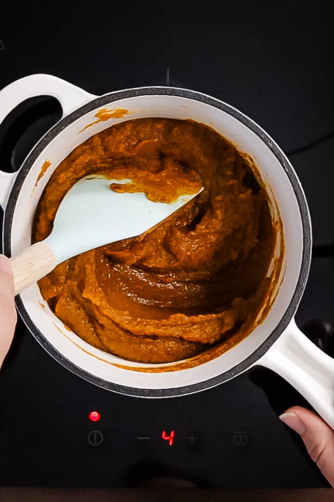 cooking pumpkin puree for pie