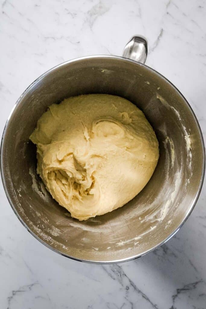 brioche dough in bowl