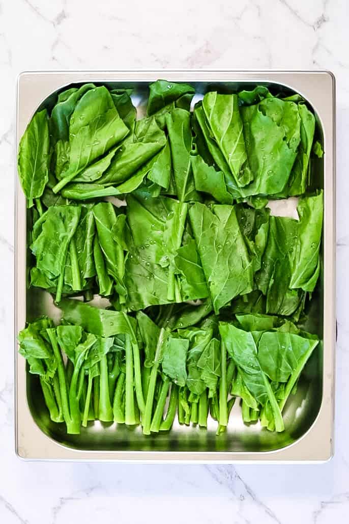 10 Minute Chinese Steamed Vegetables Recipe (Asian Greens with Garlic