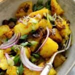 landscape view of bombay potatoes