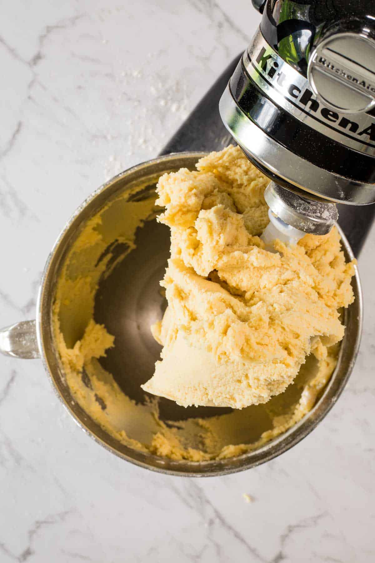 thick dough of christmas butter cookie