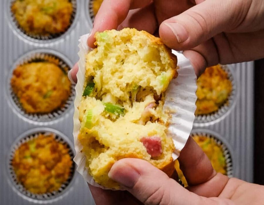 cheese and bacon muffin