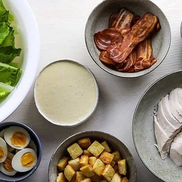 ingredients for chicken caesar salad
