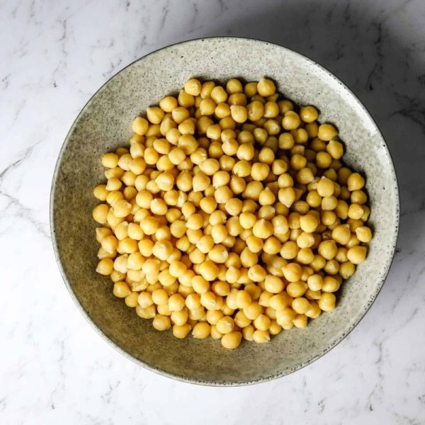 cooked chickpeas in a bowl