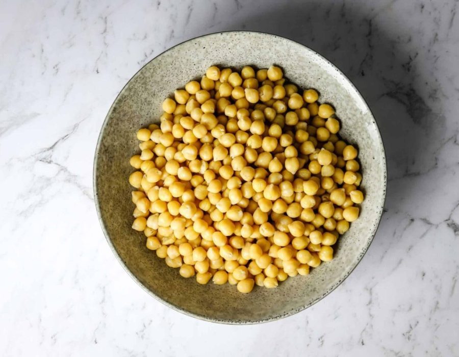 cooked chickpeas in a bowl