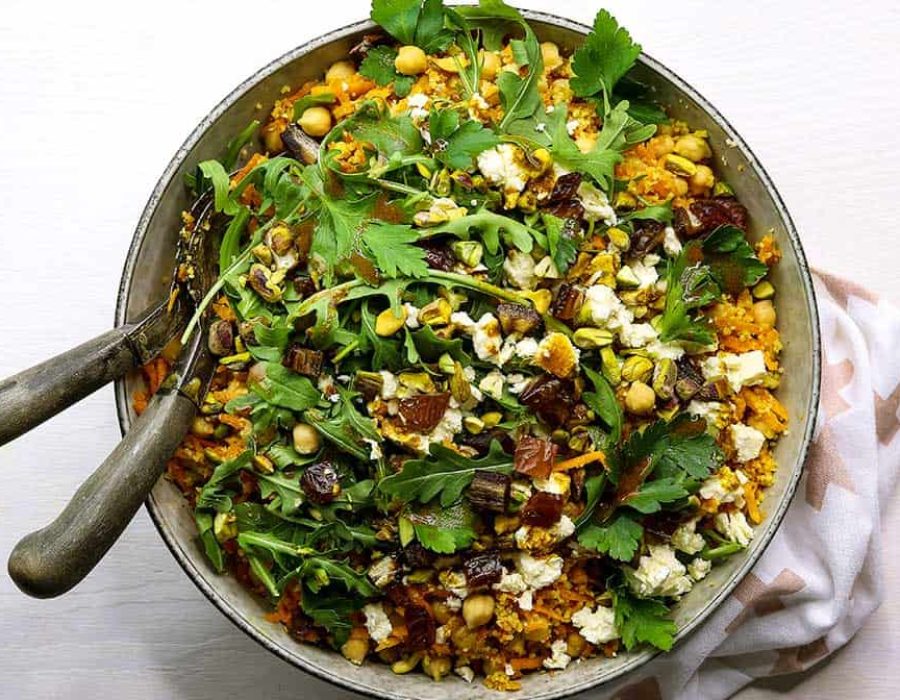 bowl of Moroccan chickpea salad