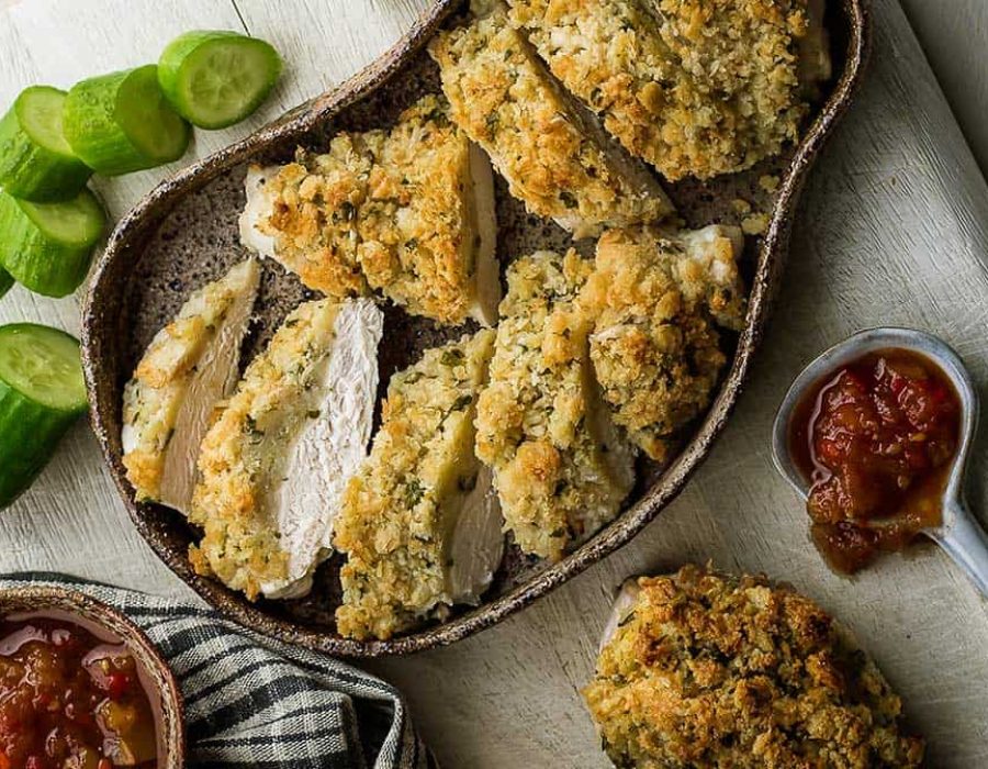 parmesan chicken with chutney
