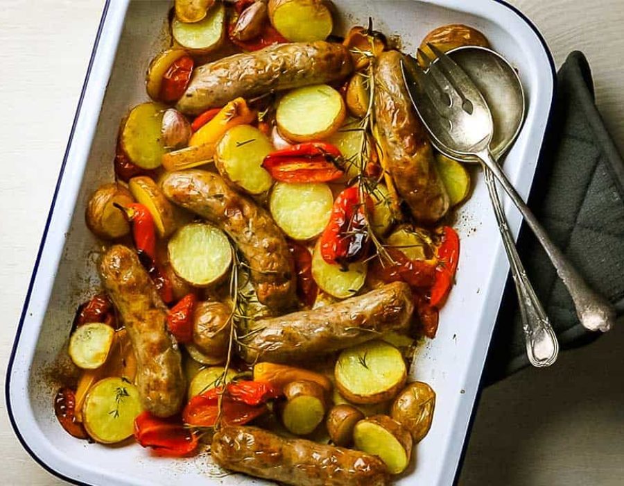 sausage and veg bake