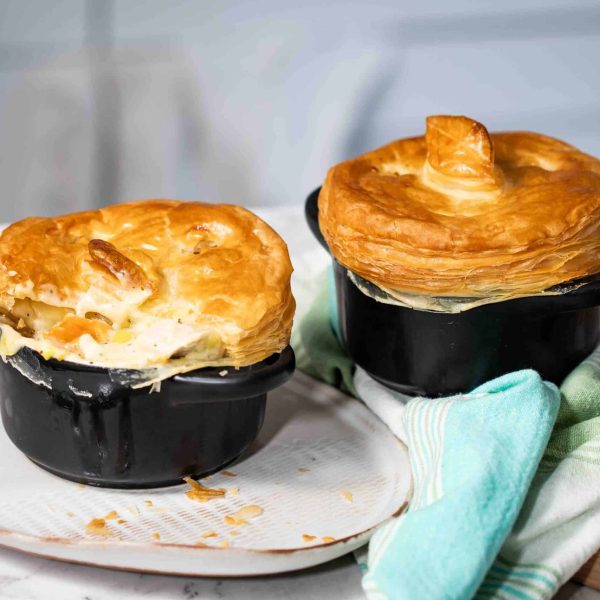 turkey pot pies with puff pastry
